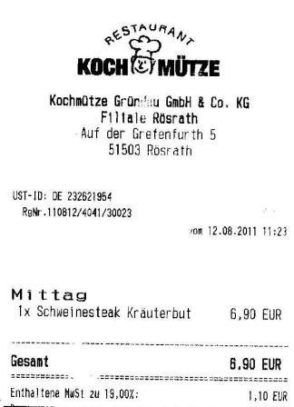 msho Hffner Kochmtze Restaurant